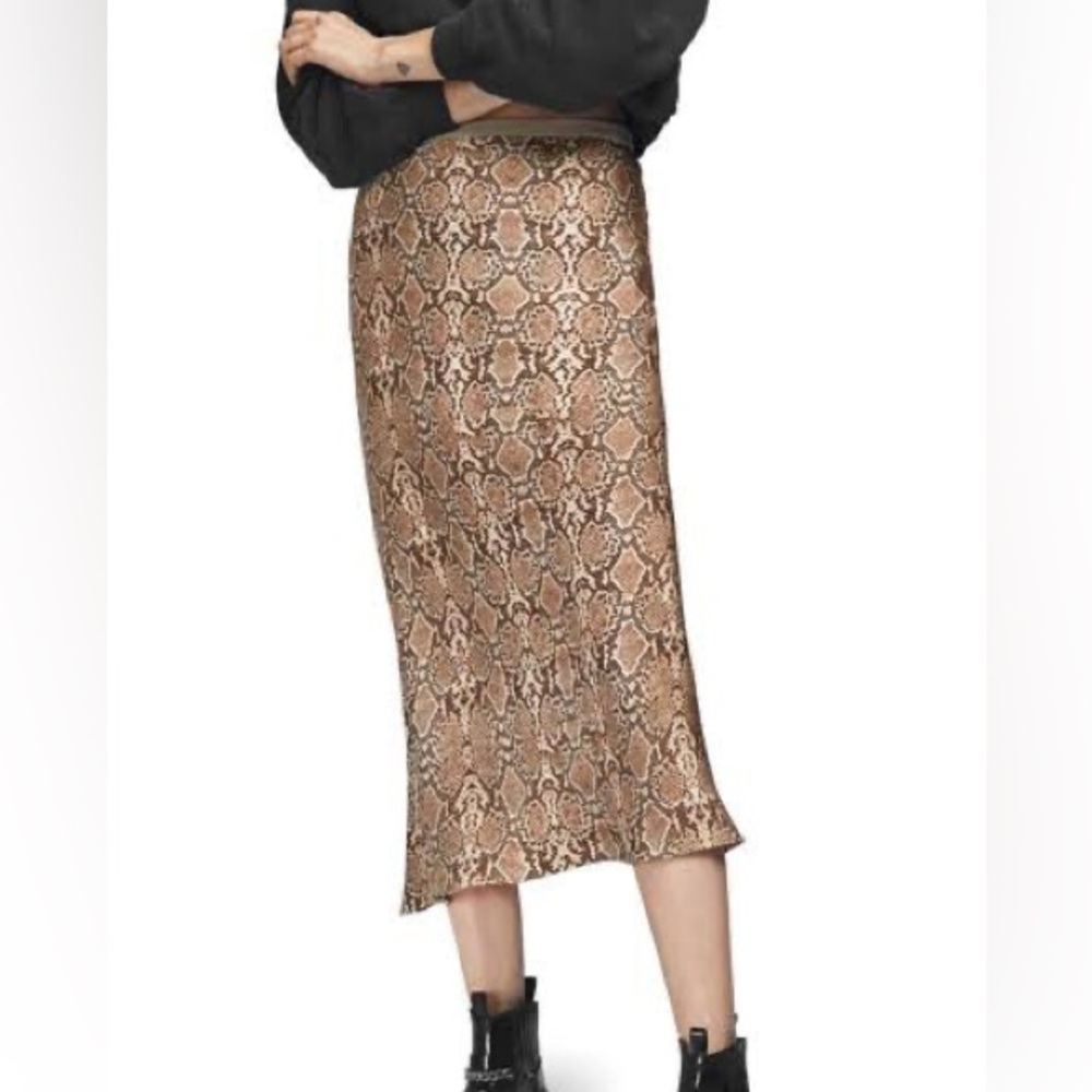 Anine Bing Bar Silk Skirt - Snakeskin - Picture 2 of 5